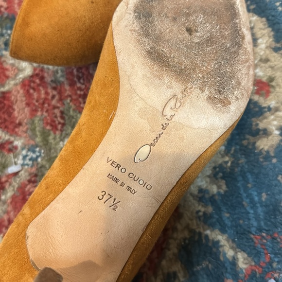 Oscar de la Renta rust orange heels size 7.5 - Picture 8 of 8